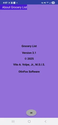 Grocery List By Screen