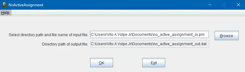 NoActiveAssignment Screen